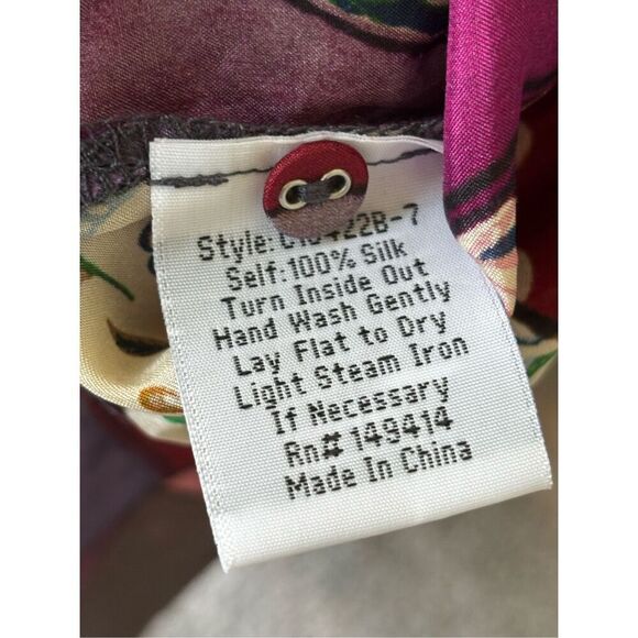 NWOT JOHNNY WAS scalloped Eloise Silk Top In Multicolor, Small $255 F14 - Picture 10 of 11